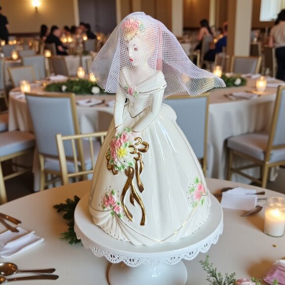 Vintage Josef Originals Applause Bride with Veil Figurine, #38660, 6.75” Tall - Picture 3 of 14